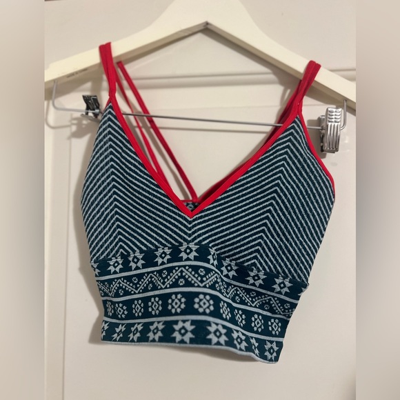 FP Movement by Free People Other - Free People FP Movement Alpine Jacquard Snow Winter Sports Bra Tank Top‎ Cropped